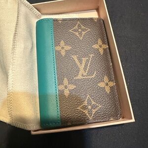 Louis Vuitton Monogram Wallet with Teal Accent - LV Colormania collection 2025